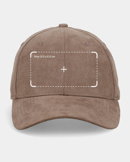 Custom Brown Suede Baseball Cap