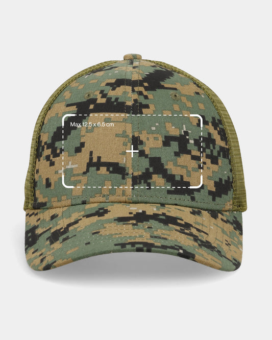 Custom Camo Green Trucker Cap
