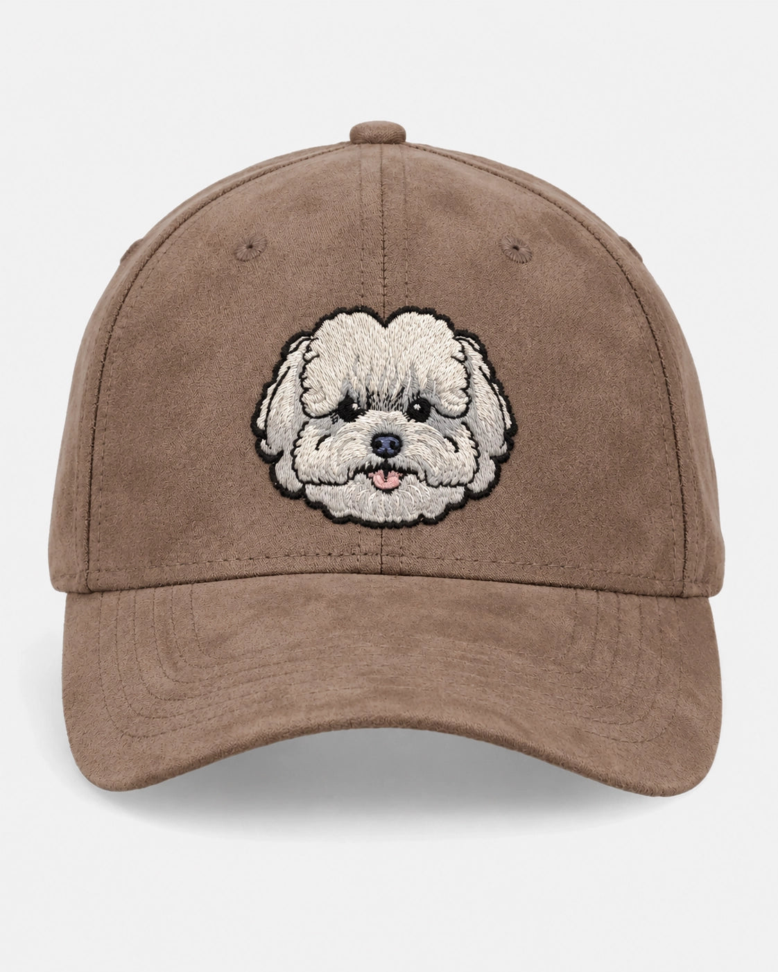 Custom Pet Brown Suede Baseball Cap