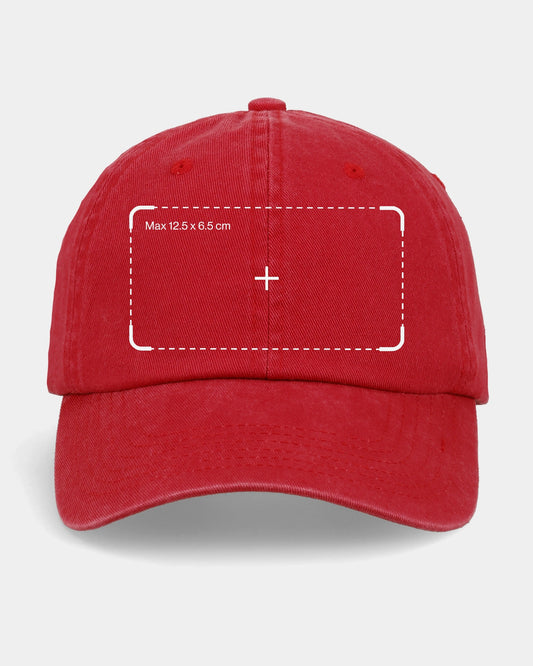 Custom Red Dad Cap